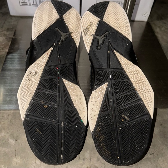 Jordan Nike 7s Black Suede Authentic Original Size 7Y Great Condition Pre-Owned - Picture 6 of 13